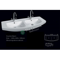 Ceramic Cabinet Basin - Round Series 1200  Double
